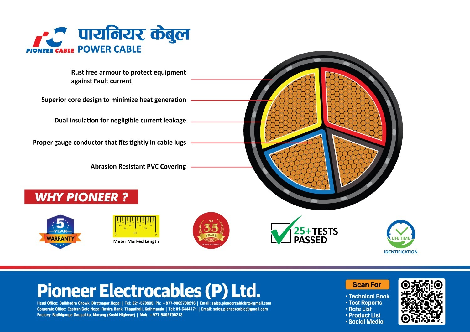 Why Pioneer Power cable ?